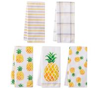 R HORSE Set of 5 Pineapple-Shaped Absorbent Kitchen Dishcloths, Reusable for Bathroom, Kitchen, Home