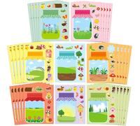 R HORSE Spring Bugs Jar Scene Stickers - 40PCS Insects Make a Face Sticker Sheets, DIY Your Own Summer Animal Ladybug Bee Sticker for School Classroom Activities Summer Holiday Supplies