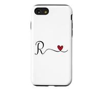 R Initial Heart Letter Monogram Gift Case for iPhone SE (2020) / 7/8