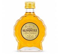 R. Jelinek Gold Slivovitz MINIATURE Plum Brandy | Aged 10 Years | Premium Czech Fruit Brandy | Kosher Certified | 5cl | 50% ABV
