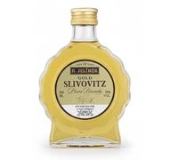 R. Jelinek Gold Slivovitz Plum Brandy, Aged 10 Years, Traditional Czech Fruit Brandy, 50% ABV, Kosher Certified, 200ML Bottle (Good Size)