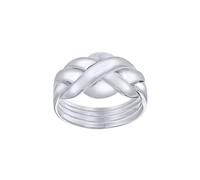 (R) Jewelco London Solid Sterling Silver Domed 4 Piece Puzzle Ring - 8-83-3910