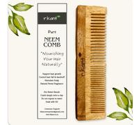 R Kant Kacchi Neem Comb | Wooden Comb (Kangi) | Dual Teeth for Natural Hair Care Solution, Hair Growth, Anti Hairfall, Dandruff Control | Eco-Friendly | Qty 1 No