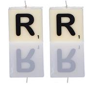 R Letter Candle (Pack of 2)