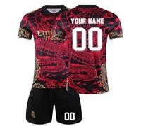 R. M. Football Kits for Boys Personalised Football Kit with Name Number Custom Jersey Shirts & Shorts Set for Men Football Gifts for Kids Adult #A09