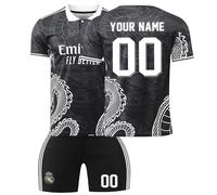 R. M. Football Kits for Boys Personalised Football Kit with Name Number Custom Jersey Shirts & Shorts Set for Men Football Gifts for Kids Adult #A02