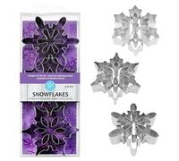 R&M International 1920 Snowflake Cookie Cutters with Interior Cut-Outs, 3" Assorted, 3-Piece Set