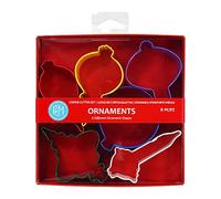 R&M International Christmas Ornament Cookie Cutters, Assorted Designs, 6-Piece Set