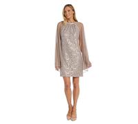 R&M Richards Women's Lace Cape Cocktail Dress - Champagne / 12P