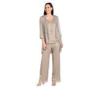 R&M Richards Women's Lovely in Chiffon 3-Piece Set Business Suit Pants, Maize, 16 Plus