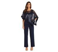 R&M Richards Women's Twilight Sparkle Lace Set, Navy, 16