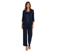 R&M Richards womens7772Lace Pant Set Dress - Blue - 14