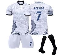 R.Madrid Football Kits for Boys Football Gifts for Boys League Football 2024/2025 Football Training Shirt Shorts and Socks Football Training Equipment Football Shirt
