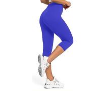 R&N FASHIONS 3/4 Length Stretchy Leggings For Ladies/Women, Mid Waisted Elastic Casual Bottomware - Buttery Soft - Daily Gym Running Fitness Capri Pants (as8, alpha, 3x_l, regular, regular, Navy Blue)