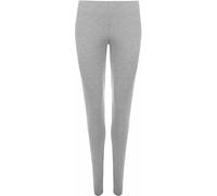 R&N FASHIONS - Girls' Kids Plain Leggings - Children & Teen Basic Stretchy Full-Length Pants for Everyday - Perfect for School, Travel, Sports (Light Grey, 11-12 Years)