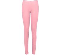R&N FASHIONS - Girls' Kids Plain Leggings - Children & Teen Basic Stretchy Full-Length Pants for Everyday - Perfect for School, Travel, Sports (Baby Pink, 7-8 Years)