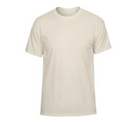 R&N FASHIONS Unisex Casual T-Shirt - Short Sleeve Round Neck, Soft Cotton-Poly Blend, Plain Pull-On Tee for Everyday Wear & Layering(Cream,L)