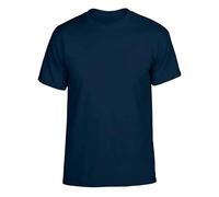 R&N FASHIONS Unisex Casual T-Shirt - Short Sleeve Round Neck, Soft Cotton-Poly Blend, Plain Pull-On Tee for Everyday Wear & Layering(Navy,L)