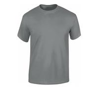 R&N FASHIONS Unisex Casual T-Shirt - Short Sleeve Round Neck, Soft Cotton-Poly Blend, Plain Pull-On Tee for Everyday Wear & Layering(Steel Grey,S)