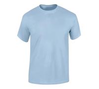 R&N FASHIONS Unisex Casual T-Shirt - Short Sleeve Round Neck, Soft Cotton-Poly Blend, Plain Pull-On Tee for Everyday Wear & Layering(Sky Blue,L)