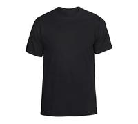 R&N FASHIONS Unisex Casual T-Shirt - Short Sleeve Round Neck, Soft Cotton-Poly Blend, Plain Pull-On Tee for Everyday Wear & Layering(Black,L)