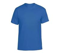 R&N FASHIONS Unisex Casual T-Shirt - Short Sleeve Round Neck, Soft Cotton-Poly Blend, Plain Pull-On Tee for Everyday Wear & Layering(Royal Blue,L)