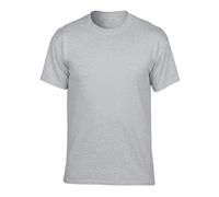 R&N FASHIONS Unisex Casual T-Shirt - Short Sleeve Round Neck, Soft Cotton-Poly Blend, Plain Pull-On Tee for Everyday Wear & Layering(15% Grey,L)