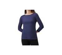 R&N FASHIONS Woman's Long Sleeve Round Neck T-Shirt Top - Stylish and Versatile - Casual Wear - Relaxed Fit - Everyday Comfort - Perfect Wardrobe Essential for All Seasons - (Navy Blue, S-M)