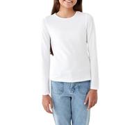 R&N FASHIONS Woman's Long Sleeve Round Neck T-Shirt Top - Stylish and Versatile - Casual Wear - Relaxed Fit - Everyday Comfort - Perfect Wardrobe Essential for All Seasons (White, 10, Numeric_10)