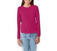 R&N FASHIONS Woman's Long Sleeve Round Neck T-Shirt Top - Stylish and Versatile - Casual Wear - Relaxed Fit - Everyday Comfort - Perfect Wardrobe Essential for All Seasons (Hot Pink, 10, Numeric_10)