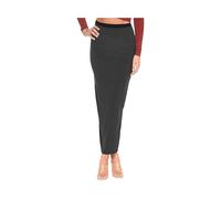 R&N FASHIONS - Womens Ladies High Elasticated Waisted Gypsy Stretchy Bodycon Long Maxi Skirt Party Club Night Out Maxi Long Pencil Skirts (Black, 12-14)