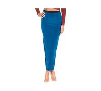 R&N FASHIONS - Womens Ladies High Elasticated Waisted Gypsy Stretchy Bodycon Long Maxi Skirt Party Club Night Out Maxi Long Pencil Skirts (Teal, 16-18)