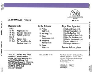 R. NATHANIEL DETT: PIANO WORKS NEW CD