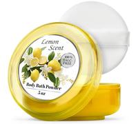 R-NEU 1 Pack Body Powder for Women with Puff, 100% Talc-Free, Luminous Lemon Scented Dust, After Bath for Soft Skin, Extra Large,(5oz)