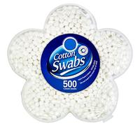 R-NEU 500 Cotton Swabs, Doubled Tipped, Sterilized, 100% Pure Cotton Qtips for Cleaning, Home, Makeup, Pet and Baby Care, Random Color (500 Count)