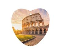 R-ome Italy Sunset Car Air Freshener Aromatherapy Tablets Hanging Scented Cards for Rooms Bathrooms Wardrobe Love form