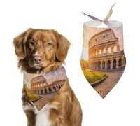 R-ome Italy Sunset Dog Scarf Triangle Bandana Cat Soft Puppy Scarfs for Small Medium Pets