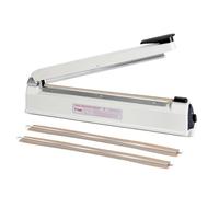 R-PACK Impulse Heat Sealer, Heavy Duty Sealing Machine with Extra 2 Replacements (white, 16inch)