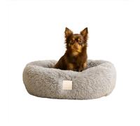 R PETS Pet Halo Small Pet Bed Orthopaedic Anti-Anxiety Dog Bed Soft Plush Shaggy Calming Cat Bed Non Slip Base Hypoallergenic Machine Washable Joint Support For Small Cats & Dogs 60cm x 60cm x 20cm