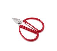 R&R SHOP - 12 cm Precision Steel Scissors, with Wide Handle and Small Blade for Maximum Precision and Cutting Force, Red