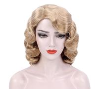 R REEWES FASHION HAIR Long Blonde 1920s Wig: Synthetic, Curly, Heat Resistant, Full Wig for Women