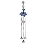 r retro palace style enamel Lotus flower tassel pendant broche cheongsam slanted lapel brooches for women Hanfu jewelry