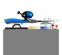 R Rod for Youth, Beginner Kit - Portable Tackle Kit, 1.6m/5.25ft Telescopic R Rod, Kids Equipment, Complete Kits with Bait Storage