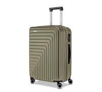 R Roncato FIBRA Expandable Trolley, army green, M, Hard case, expandable, rotating wheels