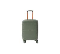 R Roncato Trolley AVIATOR made of polypropylene, Green/orange, S, Rigid Suitcase, Made of Polypropylene, Expandable, 4 Swivel Wheels