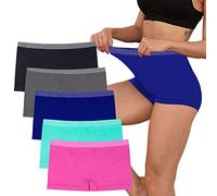 R RUXIA Women's Boyshort Panties Seamless Underwear No Show Cheeky Panty Soft Stretch Boxer Briefs …