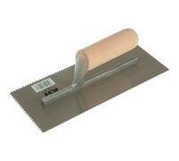 R.S.T. Notched Trowel 5mm V Notches Wooden Handle 11 x 4.1/2in