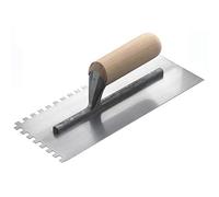 R.S.T. Notched Trowel 6mm Square Notches Wooden Handle 11 x 4.1/2in RST153DS