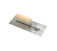 R.S.T. Finishing Trowel RTR124C Plasterer's Straight Wooden Handle 11 x 4.5 in Silver