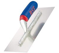 R.S.T. Softgrip Finishing Trowel Stainless Steel 16 x 4 in RSTRTR16SSD, Red,Silver,Blue